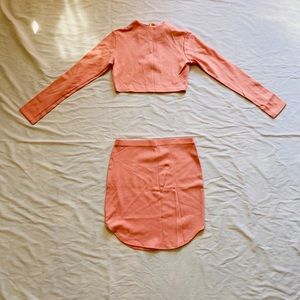 Pink Long-Sleeved To Go Out Outfit
